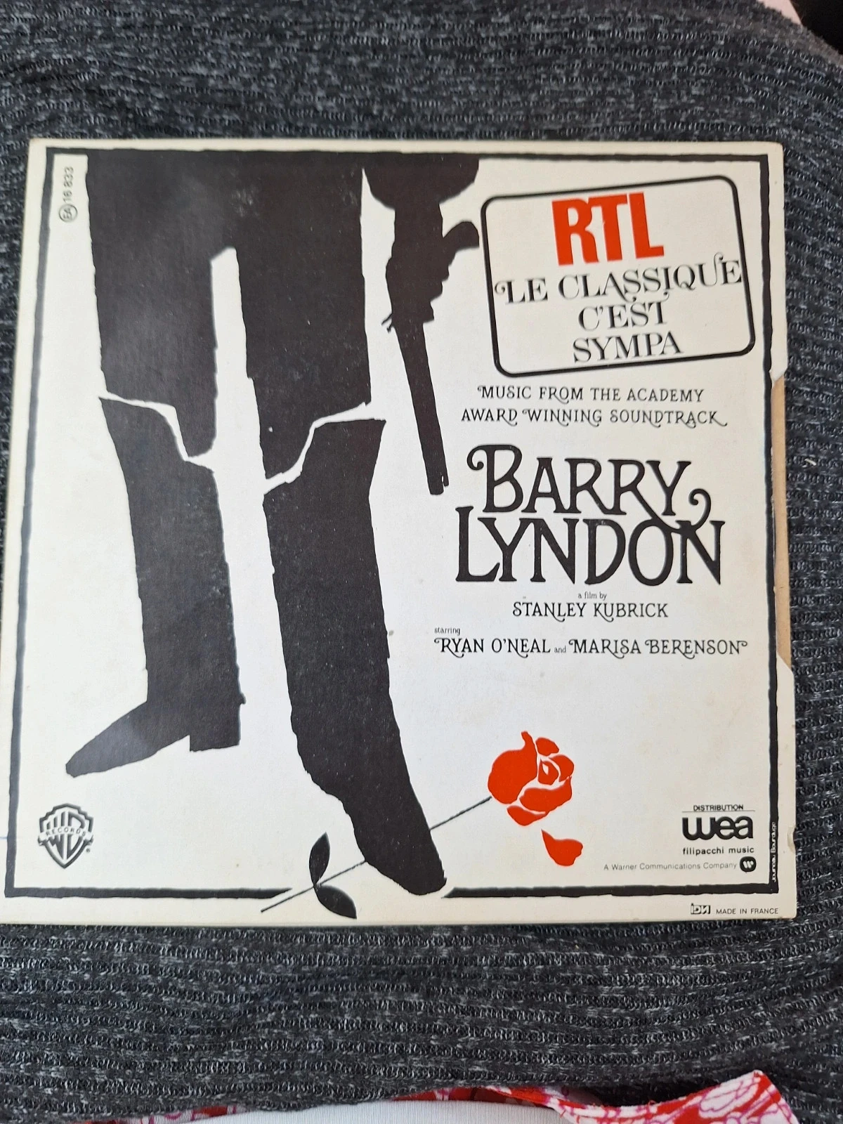 Vinyle 45T BOF Barry Lyndon Stanley Kubrick Sarabande Haendel 1975 Warner